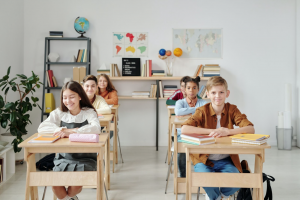 Children attending primary school in hong kong